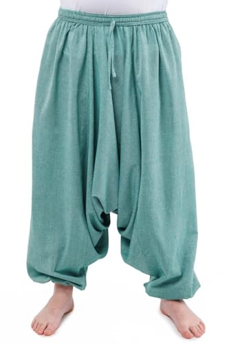 Sarouel fluide pour en finir avec les pantalons serrés grande taille unisexe vert
