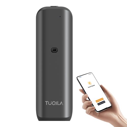 Tuqila Hotel Waterless Diffuser Plug in, Smart Scent Essential Air Oil Diffuser, 100ML Up to 500Sq.Ft Coverage, APP Bluetooth Control, Cold Air Diffusion for Home, Hotel, Office (Black)