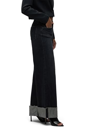 HUDSON Women's Jodie Petite High Rise Loose Fit Wide Leg Jean2