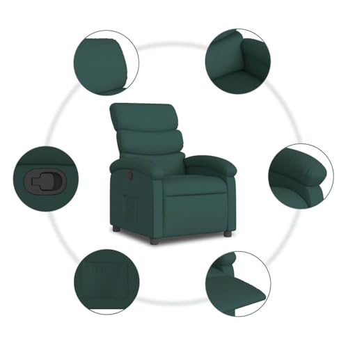 Sillón reclinable plegable Verde oscuro miniatura 5