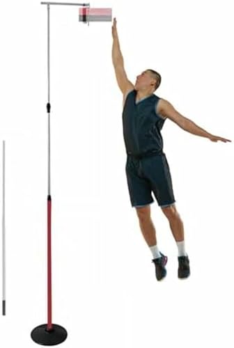 Vertical Jump Meter for Volleyball, Basketball, and Fitness Training with Return Bar - Floor Mounted Jump Test Equipment