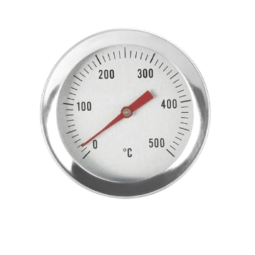 NiuLumea Thermomètre de four pour barbecue bimétallique en acier inoxydable de 0 à 500 °C - Pour four à pizza et barbecue extérieur - Pas besoin de piles