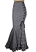 (XS, XXL, 20, 22, 24 or 28) Rainy Night in London - Black or Gray, Gothic Steampunk Victorian Skirt
