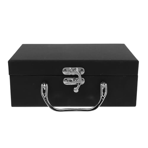 FRCOLOR 紙製スーツケース収納ボックス 軽量持ち運び簡単 卓上小物入れ ブラック シンプルデザイン 多用途収納ケース