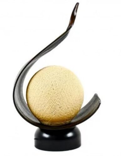 Lampada etnica in foglia di cocco naturale - Fabbricazione artigianale