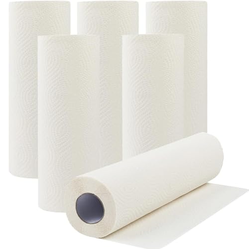 66 Sheets Super Absorbent Paper Towels (6 Rolls) - Versatile, Durable & Ultra-Strong for Multipurpose Cleaning, Perfect for Home, office & Party Occasions