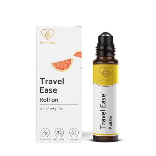 Travel Ease Roll On | Combat Motion Sickness,Morning Sickness,Vertigo, Pregnancy Nausea | Natural Non Drowsy | Road Trip Essentials