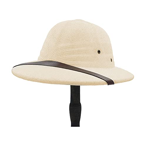 Straw Helmet Pith Sun Hat Summer Men Vietnam War Army Hat Dad Boater Bucket Hats Safari Cap