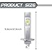 SWQS 2PCS H1 LED Bulb, 1:1 Mini Size Fog Light Bulbs, 800% Brighter 6500K Cool White, Plug and Play, No Adapter Required Interior Lights Dome Map Door License Plate Lights Raplacement, Pack of 2