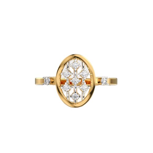 Bague plaqué or et moissanite anti-ternissement pour femme
