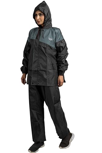Image of Ranger Unisex 1 Set Rain Suit with Hooded Jacket & Trouser | TPU Coated Bike Riding Wear with Seam Sealed Protection