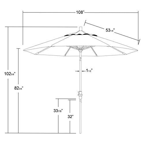 Christopher Knight Home Cynthia Outdoor Chaise Lounge (Set Of 2), White,1 Count(Pack Of 2) & California Umbrella 9' Round Aluminum Market Umbrella, Crank Lift, Collar Tilt, White Pole, White Olefin #TOP6