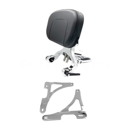 Sissy bar dossier moto double position noir chromé pour custom Sportster XL 2000-2023