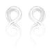 0 Gauge Clear Teardrop Glass Spiral Taper (8mm) - 2 Pieces