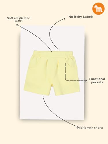 Image of Milou Girls 100% Cotton Stripes Allover Print Biowash Shorts | Soft & Breathable, Safe Dyes, Label-Free Comfort