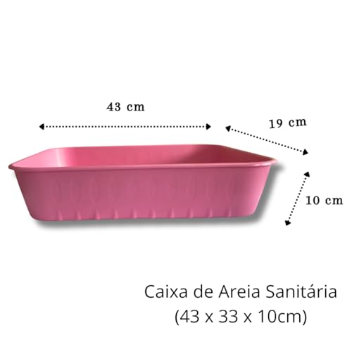 Caixa de Areia Para Gatos Bandeja Para Gato Silica Granulado Tamanho (43x33x10cm) Com Pá Higiênica -