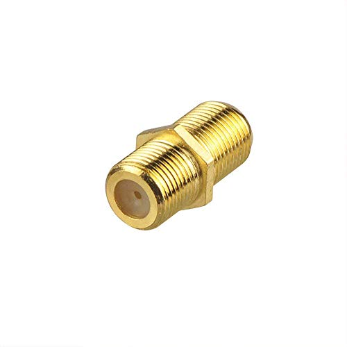 Vce Coaxial Cable Connector And Right Angle Rg6 Coax Cable Extender, F-Type Gold Plated Adapter Female To Female For Tv Cables, 4 Pack #TOP1