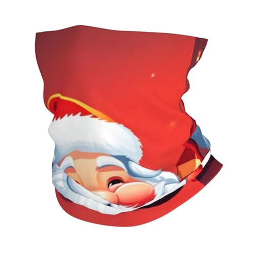 Santa Claus Xmas Gifts Neck Gaiter UV Sun Protection Face Mask Scarf Cooling Breathable Face Cover for Men Women Elastic Balaclavas Versatile Bandana, Sun & Wind-proof for Skiing Hiking