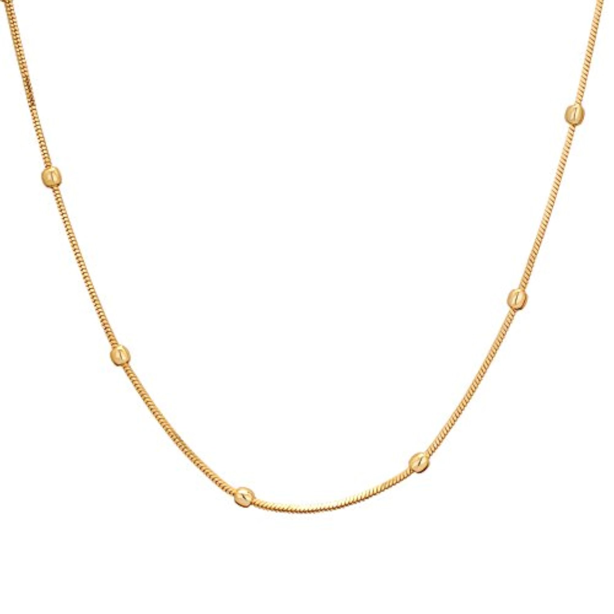 Women's Gold Plated Traditional Long Necklace, Elegant Design