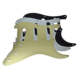 Dopro Pickguard de guitare 8 trous en aluminium anodisé de style vintage ST Strat SSS pour American Fender Strat Noir - Les Beatles, Paul McCartney, John Lennon, RIngo Starr, George Harrison Dopro Pickguard de guitare 8 trous en aluminium anodisé de style vintage ST Strat SSS pour American Fender Strat Noir – Image 5