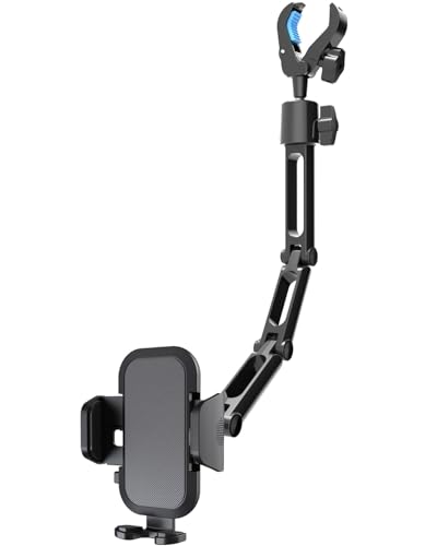 Quyee Phone Holder Car, Rear View Mirror Phone Holder - Aluminum Alloy Mount Multi-Angle Adjustment...