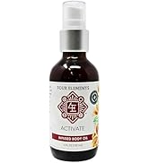 Four Elements 4E Activate Body Oil, made with Certified Organic Herbal Oil to help soothe sore Mu...