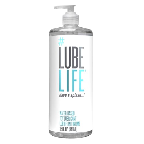 LUBELIFE Water Based Lube Toy-Safe Personal Lubricant for Men Women & Couples Travel Size Non-Staining Easy Clean-Up 32 Fl Oz
