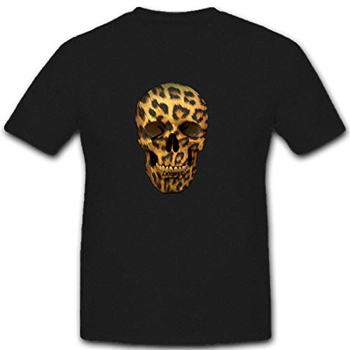 T-shirt avec tête de mort et fourrure finitions premium noir