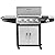 MASTER COOK Outdoor Propane Gas Grill, 4-Burner Gas Grill with Side Burner Liquid Propane Gas Grill BBQ Gas Grill, Stainless Steel Gas Grill, Silver Black