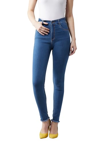 Image of Dolce Crudo Women's Skinny Fit High Rise Cropped Length Stretchable Denim Jeans