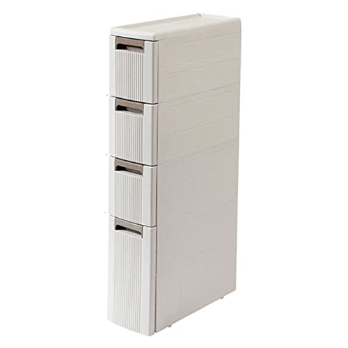 Armario de baño compacto con 3 cajones, carrito de almacenamiento delgado para espacios pequeños, ideal para soluciones de organización y almacenamiento