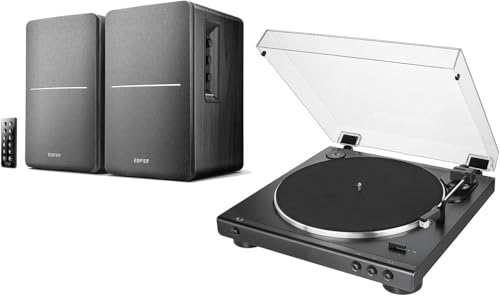 Edifier R1280DB Active Bluetooth Speakers and AT-LP60X Turntable Package Exclusive Set by Digitalis Audio
