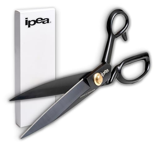 IPEA Tijeras de Costura Profesionales - Tijeras de Sastre con Hojas de Acero al Manganeso - 30 cm (12") - Mango Súper Cómodo para Uso Prolongado – Tijeras de Sastre para Cortar Telas IPEA Tijeras de Costura Profesionales - Tijeras de Sastre con Hojas de Acero al Manganeso - 30 cm (12") - Mango Súper Cómodo para Uso Prolongado – Tijeras de Sastre para Cortar Telas