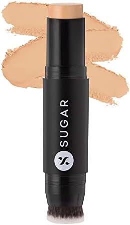 SUGAR Cosmetics Ace Of Face Foundation Stick with In-Built Brush | Full Coverage Cream Foundation for Indian Skin | Matte Finish | Lasts 24 Hours | 12gm - 32 Cortado