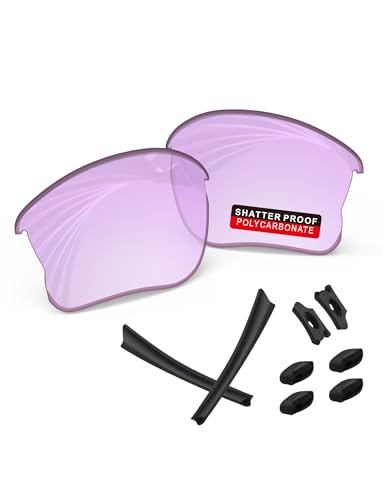 Image of PRO+ Polycarbonate Replacement Lenses & Rubber Kits /Nose Pads for Oakley Flak Series Sunglasses