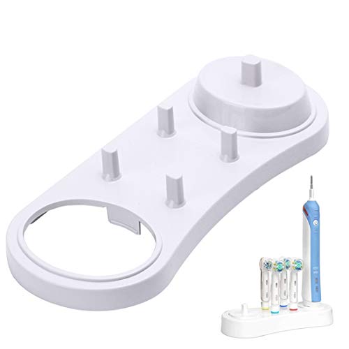 YUNAI Electric Toothbrush Stand for Oral-B Toothbrush Heads - 4 Toothbrush Head Holders with Electric Toothbrush Stand and Electric Toothbrush Charger Holder