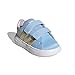 adidas Unisex-Baby Disney Frozen Anna Grand Court 3.0 in, Glow Blue/Gold Metallic/Ice Lavender, 5.5