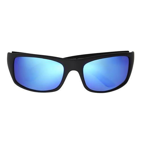 Image of Panama Jack x Foster Grant Matte Black Wrap Polarized Sunglasses