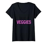 Femme Alimenté par des légumes T-Shirt avec Col en V