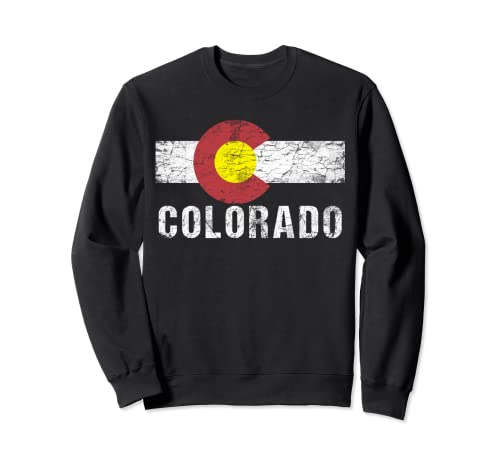 Bandera vintage de Colorado Sudadera