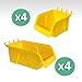 WallPeg Peg board Bin Kit - Kit PB-4 - Pegboard Accessories for Garage Storage & Tool Organizer - Workbench Bins Pegboard Accessories
