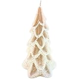 Tannenbaum Kerze | Perlmutt mit Glitter | 21cm