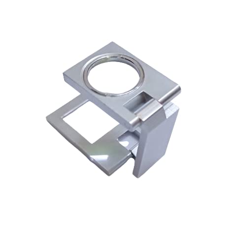 30 X - Eye Glass Hand-held Portable Folding Magnifier Lupe for Jewelers Textile Diamonds | Silver | Pack of 1