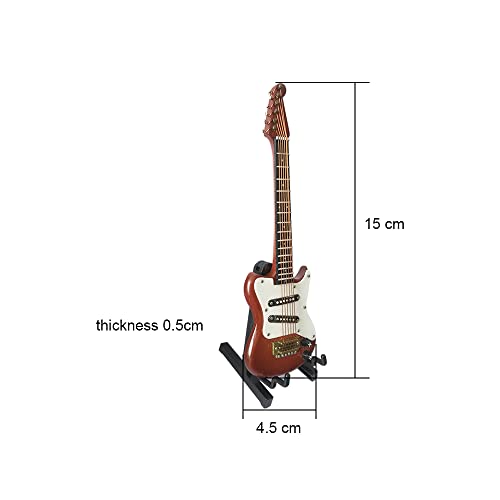 ALANO 15cm café modèle de Guitare électrique Mini Ornement Musical Cadeau de décoration (GE23C-15-S) - Les Beatles, Paul McCartney, John Lennon, RIngo Starr, George Harrison ALANO 15cm café modèle de Guitare électrique Mini Ornement Musical Cadeau de décoration (GE23C-15-S) – Image 4