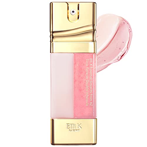 Elli K Essential Sincerity From AZ Time Reverse Double Ampoule – Made in USA - Double Layering Serum – Repairing & Deep Hydrating – Oil and Cream Formula for Healthy and Smooth Skin, (2.02 fl.oz.)