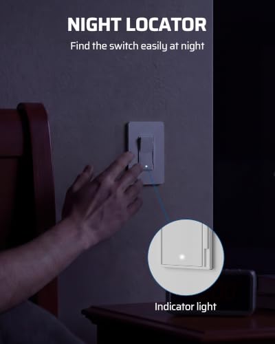 DEWENWILS Dimmer Light Switch, Single Pole/3-Way Slide Dimmer Light Switch - image 5