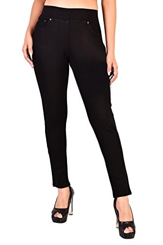 instacrysta Slim fit High Waist Stretchable Jeggings for Women with Plain Black Pant with Pockets (Size 28-40)-picture-16
