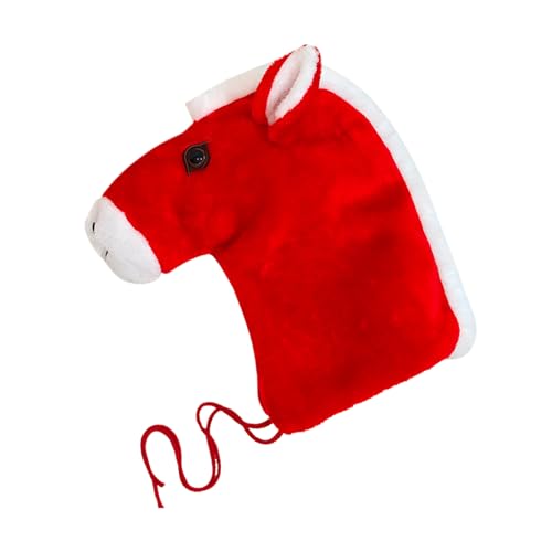 Sombrero de caballo | Capucha de cabeza de caballo | Capucha creativa y divertida | de felpa de cabezas de caballos | protección auditiva, sombrero de caballo de felpa divertido para