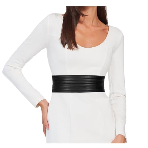 VONMELLI Elastic Wide Belts for Women Dresss Leather Stretchy Waist Belt Fashion Ladies Corset Belts