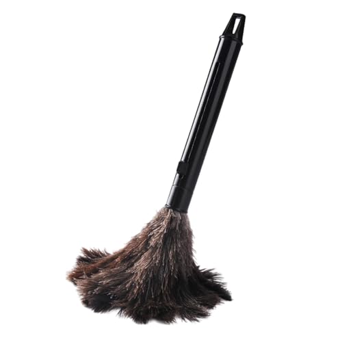 Plumero Telescópico De Plumas De Avestruz - Plumero De Plumas De Avestruz con Mango | Plumero De Plumas De Avestruz Reutilizable, Lavable, Hecho A Mano, De Primera Calidad | Plumero para Limpiar